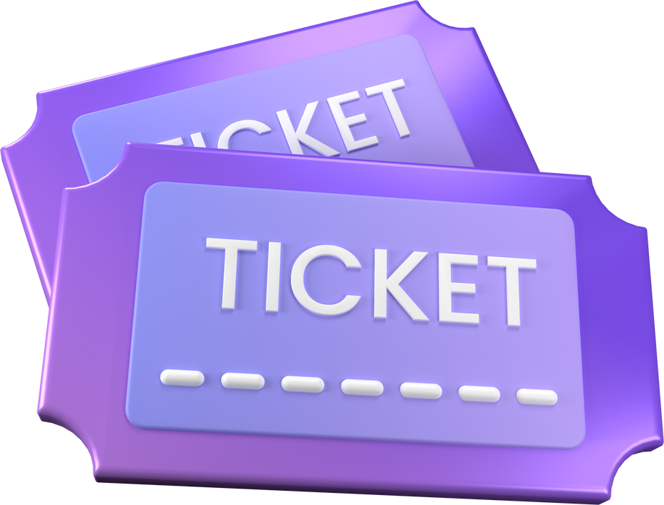 Ticket 3D illustration